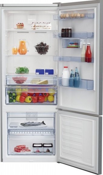 Beko 670530 EI Çift Kapılı Statik A++ Enerji Sınıfı 440 lt Inox Alttan Donduruculu Solo Kombi Tipi Buzdolabı