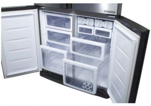 Sharp SJ-EX820F-SL 4 Kapılı Nofrost A++ Enerji Sınıfı 605 lt Modern Gri Alttan Donduruculu Solo Gardrop Buzdolabı