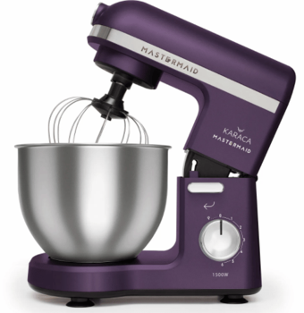 Karaca Mastermaid Chef (153.03.06.6323) 1500 W Hamur Yoğurmalı Çırpıcılı Mor Standlı Mikser