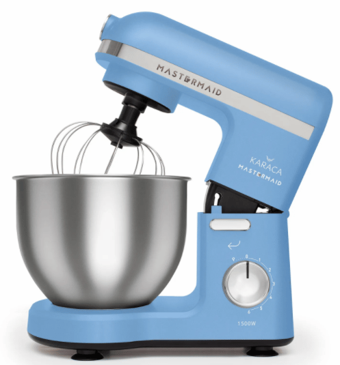 Karaca Mastermaid Chef (153.03.06.6323) 1500 W Hamur Yoğurmalı Çırpıcılı Mavi Standlı Mikser