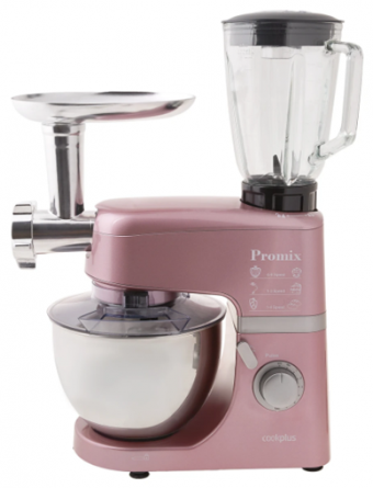 Cookplus Promix EF802 (153.01.01.4406) 1000 W Hamur Yoğurmalı Çırpıcılı Pembe Standlı Mikser