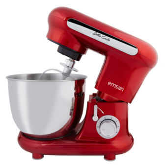 Emsan Bella Gusto Mini (600.15.01.1542) 800 W Hamur Yoğurmalı Çırpıcılı Kırmızı Standlı Mikser