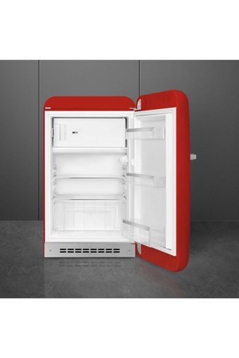 Smeg FAB10RRD5 Tek Kapılı Statik D Enerji Sınıfı 114 lt Vintage Kırmızı Üstten Donduruculu Solo Büro Tipi/Tezgah Altı Buzdolabı