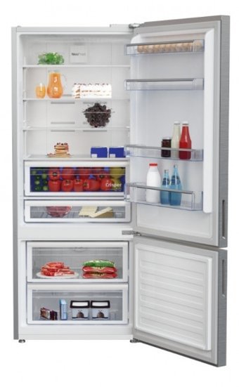 Beko 674581 EI Çift Kapılı Statik E Enerji Sınıfı 532 lt Inox Alttan Donduruculu Solo Kombi Tipi Buzdolabı