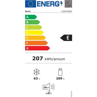 Bosch KIS87AFE0N Çift Kapılı Statik E Enerji Sınıfı 272 lt Alttan Donduruculu Solo Buzdolabı