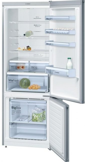 Bosch KGN56VL30N Çift Kapılı Statik A++ Enerji Sınıfı 505 lt Gri Alttan Donduruculu Solo Kombi Tipi Buzdolabı