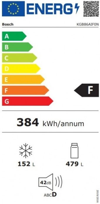 Bosch KGB86AIF0N Çift Kapılı Statik F Enerji Sınıfı 631 lt Inox Alttan Donduruculu Solo Kombi Tipi Buzdolabı