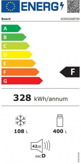 Bosch KGN56ABF0N Çift Kapılı Statik F Enerji Sınıfı 508 lt Siyah Alttan Donduruculu Solo Kombi Tipi Buzdolabı