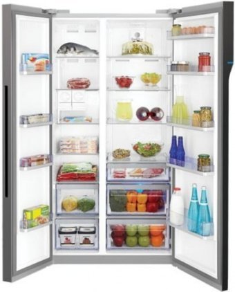 Beko 191640 EI Çift Kapılı Statik A++ Enerji Sınıfı 558 lt Inox Alttan Donduruculu Solo Gardrop Buzdolabı
