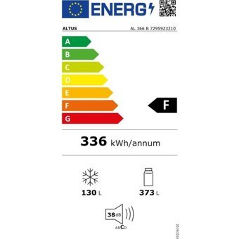 Altus AL 366 T Çift Kapılı Statik F Enerji Sınıfı 503 lt Üstten Donduruculu Solo Kombi Tipi Buzdolabı