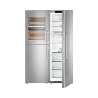 Liebherr SBS 8496 3 Kapılı Nofrost A+++ Enerji Sınıfı 629 lt Rustik Gri Alttan Donduruculu Solo Gardrop Buzdolabı
