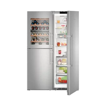 Liebherr SBS 8496 3 Kapılı Nofrost A+++ Enerji Sınıfı 629 lt Rustik Gri Alttan Donduruculu Solo Gardrop Buzdolabı