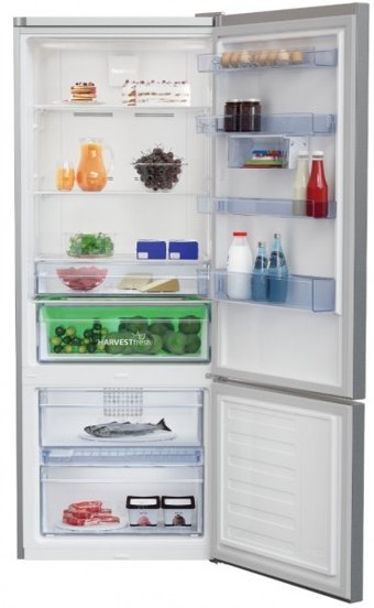 Beko 670531 EI Çift Kapılı Statik F Enerji Sınıfı 427 lt Inox Alttan Donduruculu Solo Kombi Tipi Buzdolabı