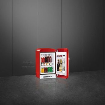 Smeg FAB5RRD Tek Kapılı Statik D Enerji Sınıfı 42 lt Vintage Kırmızı Solo Buzdolabı