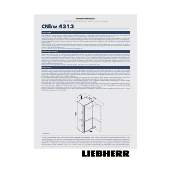 Liebherr CNbe 4313 Çift Kapılı Statik A Enerji Sınıfı 304 lt Yeşil Alttan Donduruculu Solo Kombi Tipi Buzdolabı