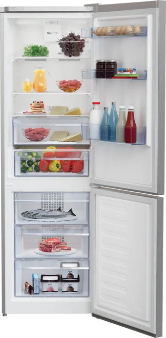 Beko 660364 MI Çift Kapılı Nofrost E Enerji Sınıfı 324 lt Inox Alttan Donduruculu Solo Buzdolabı