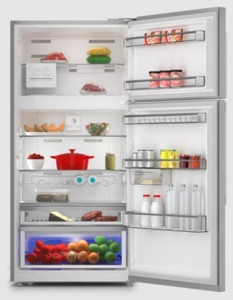 Grundig GRND 6101 I Çift Kapılı Statik F Enerji Sınıfı 557 lt Inox Üstten Donduruculu Solo Kombi Tipi Buzdolabı