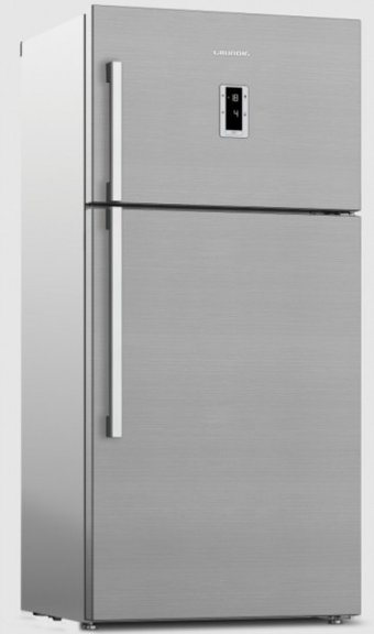 Grundig GRND 6101 I Çift Kapılı Statik F Enerji Sınıfı 557 lt Inox Üstten Donduruculu Solo Kombi Tipi Buzdolabı
