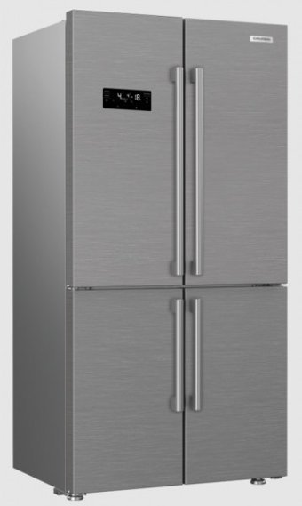Grundig GQN 10621 X 4 Kapılı Statik F Enerji Sınıfı 572 lt Inox Alttan Donduruculu Solo Gardrop Buzdolabı