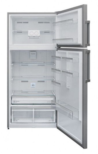 Vestel NF640 EX ION Çift Kapılı Nofrost A++ Enerji Sınıfı 575 lt Modern Gri Üstten Donduruculu Solo Kombi Tipi Buzdolabı