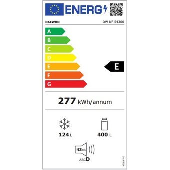 Daewoo DW NF 54300 Çift Kapılı Nofrost E Enerji Sınıfı 523 lt Üstten Donduruculu Solo Kombi Tipi Buzdolabı