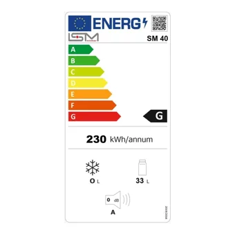 Ism Sm-401 Tek Kapılı Statik 40 lt Siyah Büro Tipi/Tezgah Altı Buzdolabı