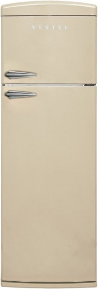 Vestel SC32201 Çift Kapılı Statik F Enerji Sınıfı 312 lt Retro Bej Üstten Donduruculu Solo Buzdolabı