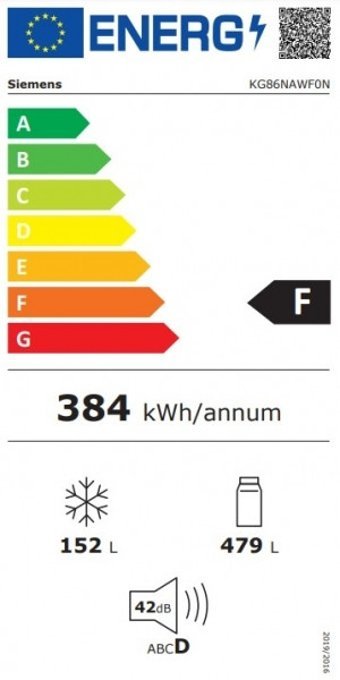 Siemens KG86NAWF0N Çift Kapılı Nofrost F Enerji Sınıfı 631 lt Modern Alttan Donduruculu Solo Kombi Tipi Buzdolabı