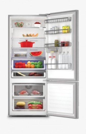 Arçelik 274581 EI Çift Kapılı Statik E Enerji Sınıfı 532 lt Inox Alttan Donduruculu Solo Kombi Tipi Buzdolabı