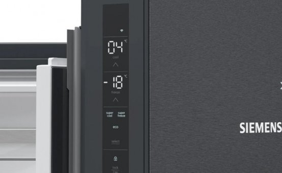 Siemens KF96NAXEA 4 Kapılı Nofrost E Enerji Sınıfı 605 lt Modern Siyah Alttan Donduruculu Solo Gardrop Buzdolabı