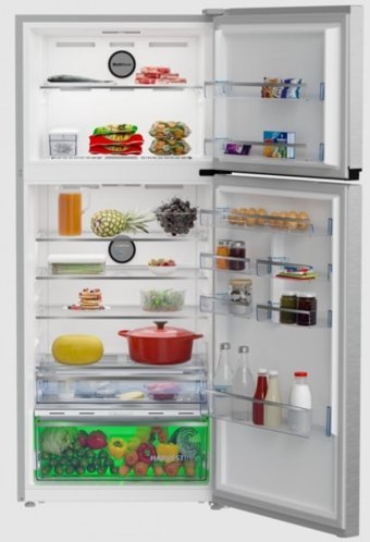 Beko 978590 EI Çift Kapılı Statik D Enerji Sınıfı 557 lt Inox Üstten Donduruculu Solo Kombi Tipi Buzdolabı