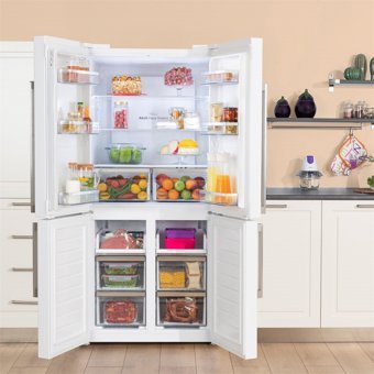 Regal FD 56021 4 Kapılı Nofrost F Enerji Sınıfı 487 lt Rustik Ankastre Gardrop Buzdolabı