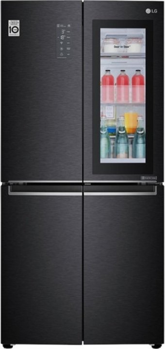 LG GC-Q22FTQKL 4 Kapılı Statik F Enerji Sınıfı 530 lt Siyah Alttan Donduruculu Solo Gardrop Buzdolabı