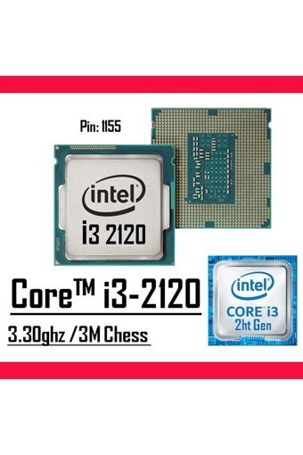 Intel i3 2120 2 Çekirdekli 3.3 GHz 3 MB Önbellek LGA1154 Soket Tipi İşlemci