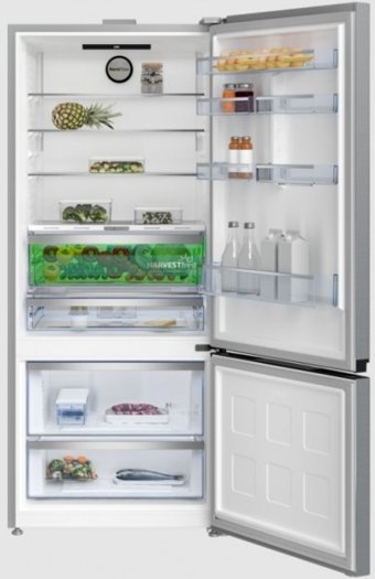 Beko 678551 EI Çift Kapılı Statik D Enerji Sınıfı 551 lt Inox Alttan Donduruculu Solo Kombi Tipi Buzdolabı