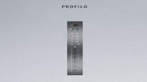 Profilo BD3086IFAN Çift Kapılı Nofrost F Enerji Sınıfı 631 lt Inox Alttan Donduruculu Solo Kombi Tipi Buzdolabı