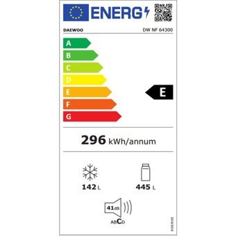 Daewoo DW NF 64300 Çift Kapılı Nofrost E Enerji Sınıfı 586 lt Üstten Donduruculu Solo Kombi Tipi Buzdolabı