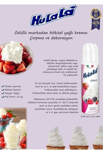 Hulala Sprey Krem Şanti 250 gr