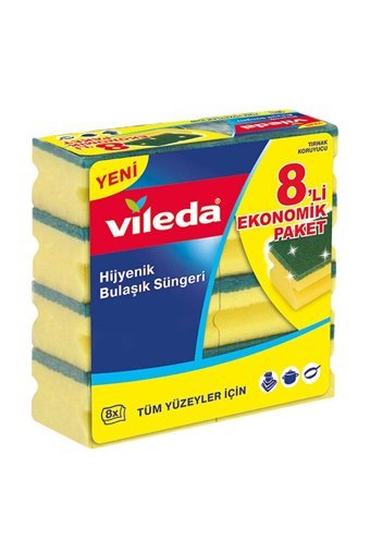 Vileda Oluklu Bulaşık Süngeri 8'li