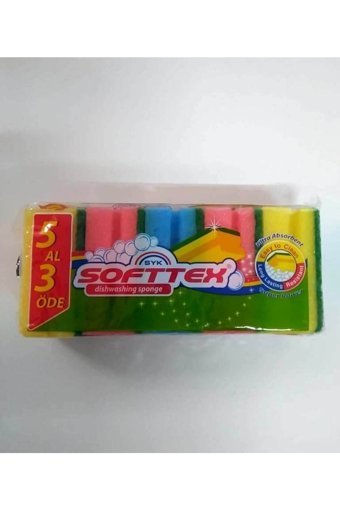 Syk Softtex Oluklu Bulaşık Süngeri 5'li
