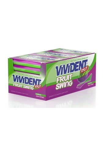Vivident Fruit Swing Karpuzlu Asai Üzümlü Aromalı Sakız 14'lü 18 Adet