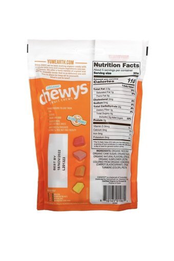 Yum Earth Chewys Karışık Aromalı Sakız 1 Adet