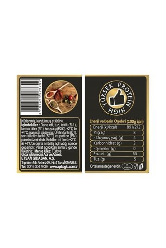 Apikoğlu Kuru Dana Eti 6x70 gr