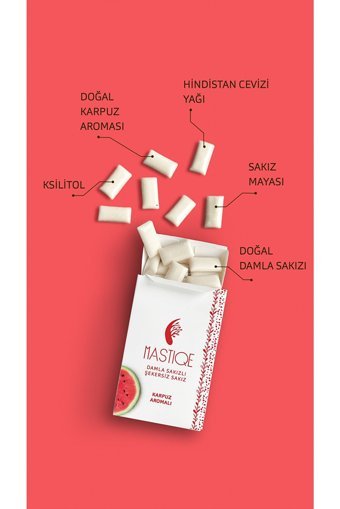 Mastiqe Karpuzlu Damla Sakızlı Aromalı Sakız 20 Adet