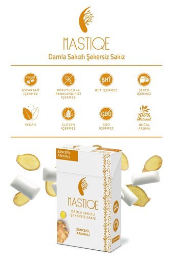 Mastiqe Zencefilli Damla Sakızlı Aromalı Sakız 20 Adet