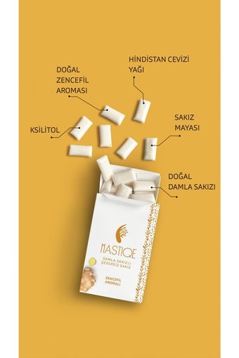 Mastiqe Zencefilli Damla Sakızlı Aromalı Sakız 20 Adet
