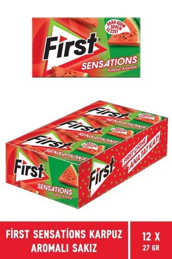 First Sensations Karpuzlu Aromalı Sakız 12'li 1 Adet
