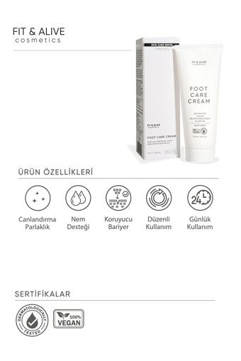 Fit & Alive Cosmetics Bakım Ayak Kremi 75 ml