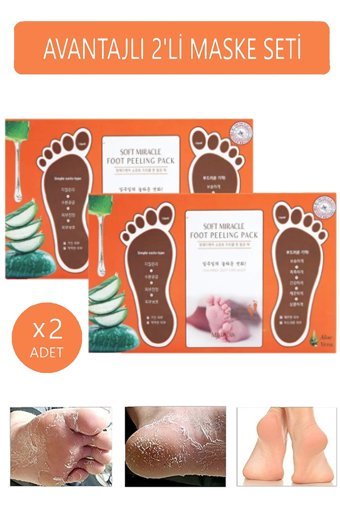 Mjkorean Ölü Deri-Çatlak Çorap Tipi Ayak Peeling Maskesi 2 Adet