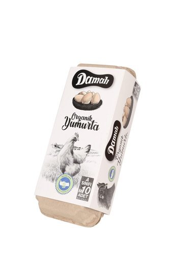 Damalı Organik Tavuk Yumurtası 10'lu